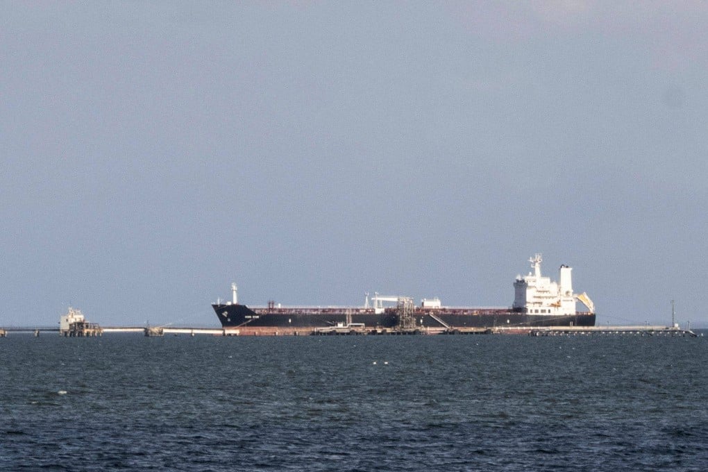 A crude oil tanker docking in Maracaibo Lake in Maracaibo, Venezuela on Thursday. On Monday, two China-flagged supertankers en route to Venezuela made U-turns and headed back to Asia. Photo:  AFP