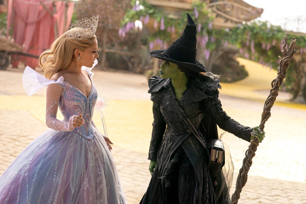 Ariana Grande (left) and Cynthia Erivo in a still from Wicked: For Good. Their elaborate costumes were designed by Paul Tazewell, who is holding his first solo exhibition in Chicago, Illinois. Photo: TNS