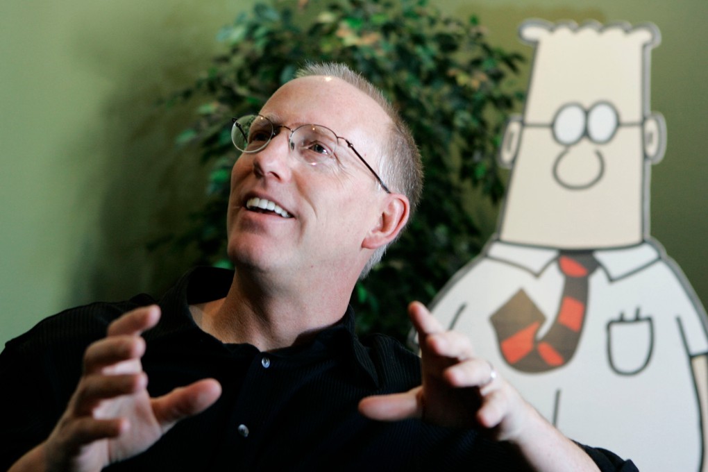 Scott Adams, creator of the comic strip Dilbert, talks about his work at his studio in Dublin, California, in October 2006. Photo: AP