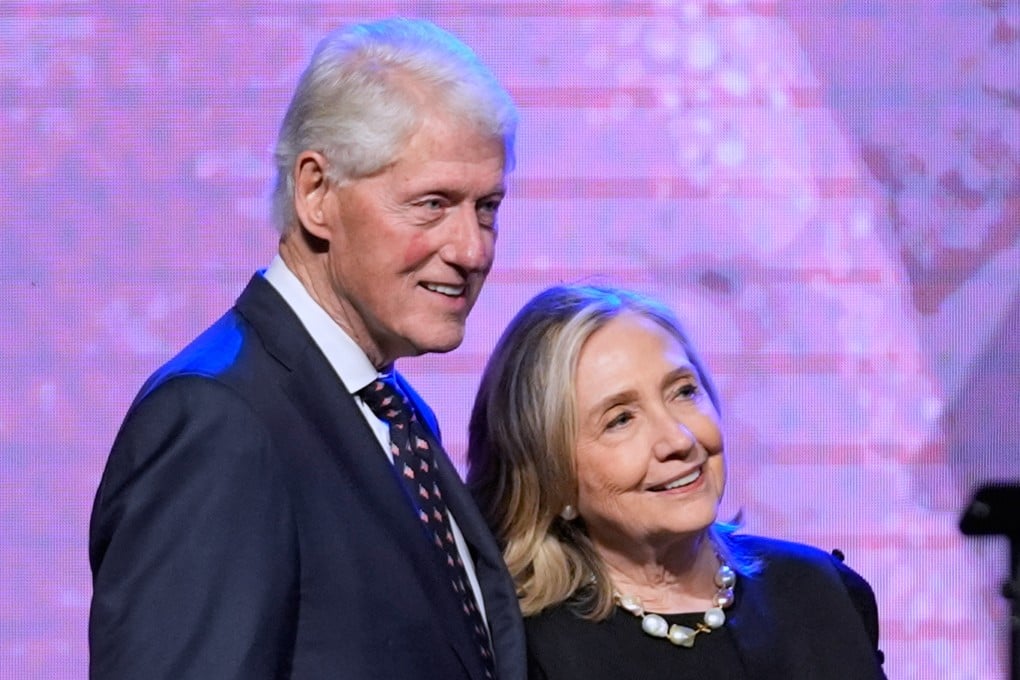 Former US president Bill Clinton and former secretary of state Hillary Clinton in 2024. Photo: AP