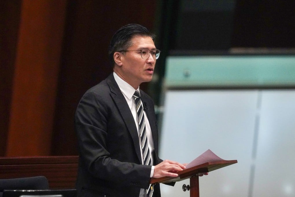 Duncan Chiu speaks during the first meeting of the eighth Legislative Council on January 14. Photo: Karma Lo