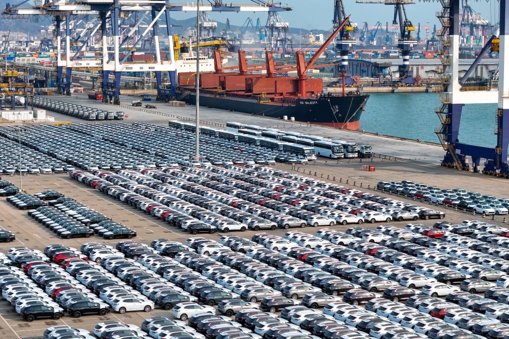 Vehicles await export at Yantai Port in east China’s Shandong province on January 14, 2026. Photo: Xinhua