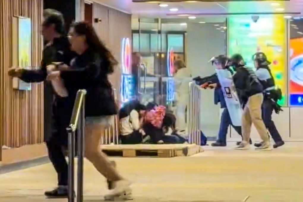 Police opened fire after the man brandished the cleaver. Photo: Handout