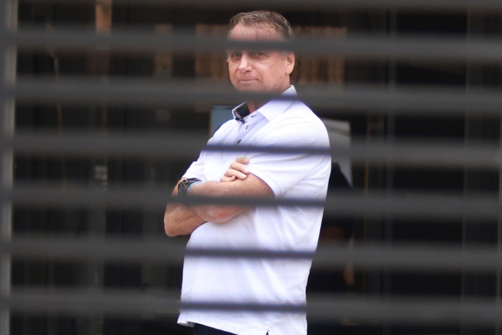 Brazil’s former president Jair Bolsonaro at his home last year. Photo: AP