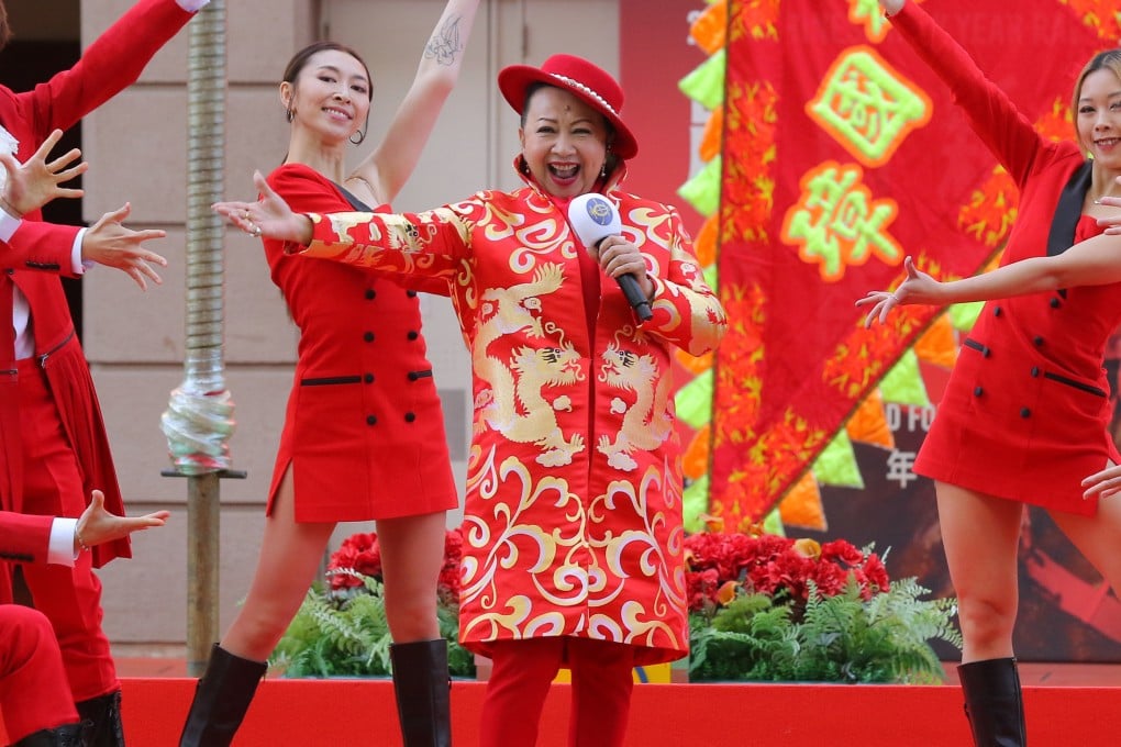Nancy Sit performs at the Sha Tin Racecourse in Hong Kong on February 12, 2024. Long before becoming known as the “elder sister” of Hong Kong’s entertainment industry, Sit had success as a child star and teen idol during the 1960s and ‘70s. Photo: Kenneth Chan.