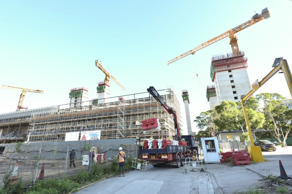 Screws cut short were found at a light public housing site in Siu Lam. Photo: Karma Lo