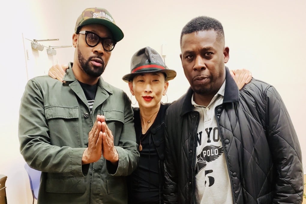 Sophia Chang with RZA (left) and GZA of the Wu-Tang Clan, in 2019. After growing up “a yellow girl in a white world”, the Korean-Canadian moved from suburban Vancouver to New York, where she would come to manage hip-hop artists from A Tribe Called Quest to D’Angelo. Photo: Sophia Chang