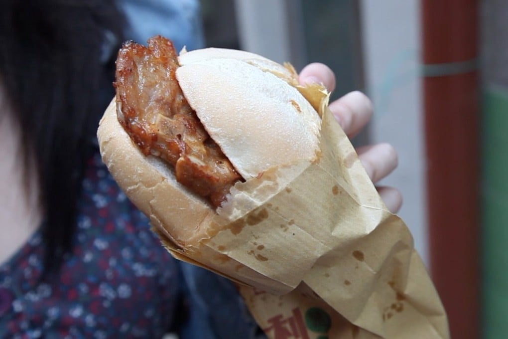 A pork chop bun from Tai Lei Loi Kei in Macau. The snack will be added to the city’s Inventory of Intangible Cultural Heritage. Photo: Joshua Lee