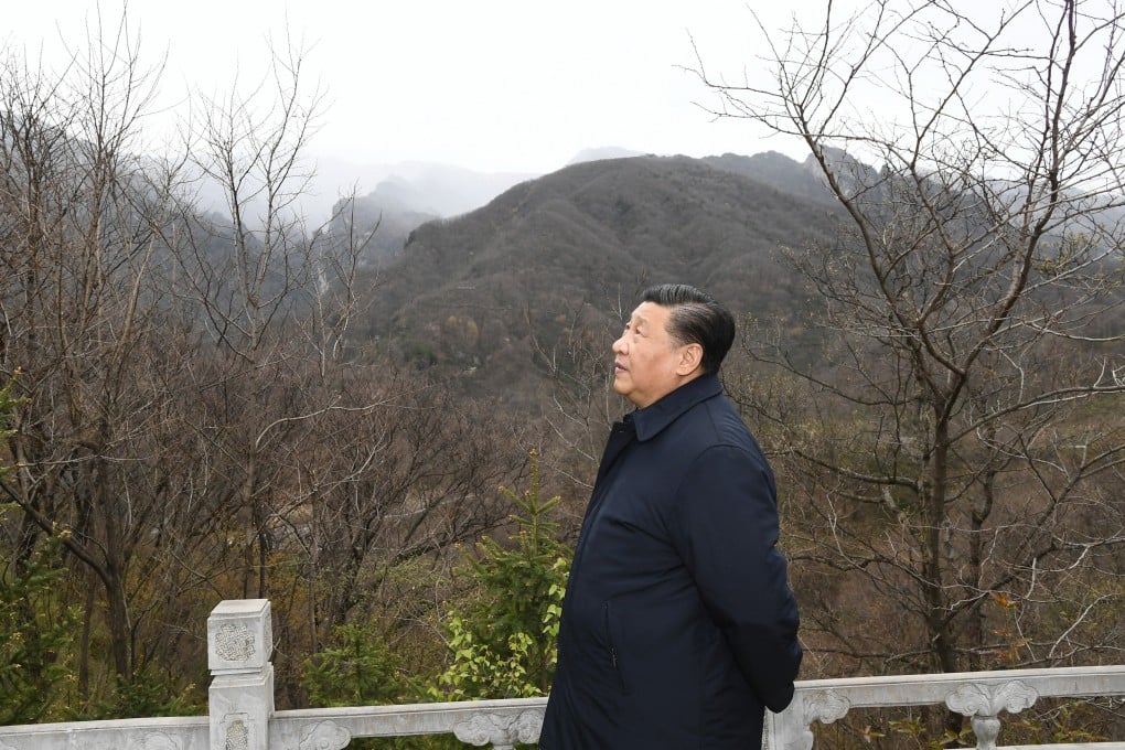 Chinese President Xi Jinping visited a nature reserve in the Qinling Mountains in Shaanxi province in 2020 to send a message about illegal luxury developments. Photo: Xinhua