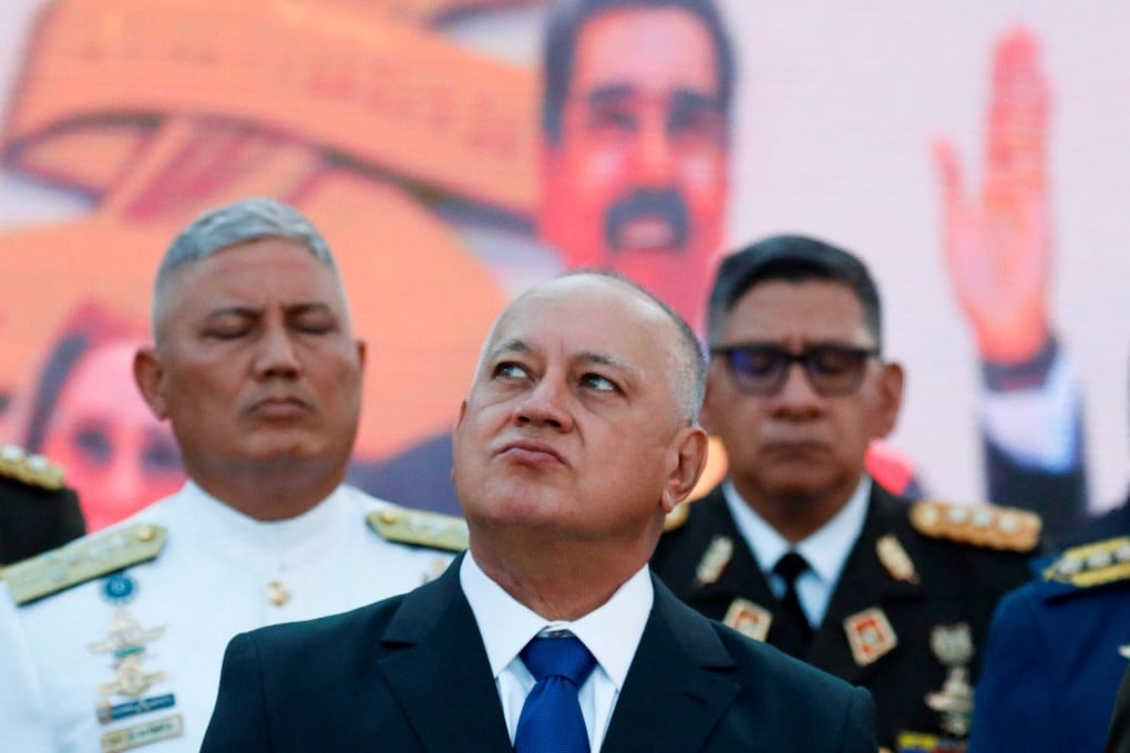 Venezuela’s Interior Minister Diosdado Cabello attends a ceremony last week honouring military and security personnel who died during a US raid to capture Venezuelan leader Nicolas Maduro and his wife Cilia Flores in Caracas. Photo: Reuters