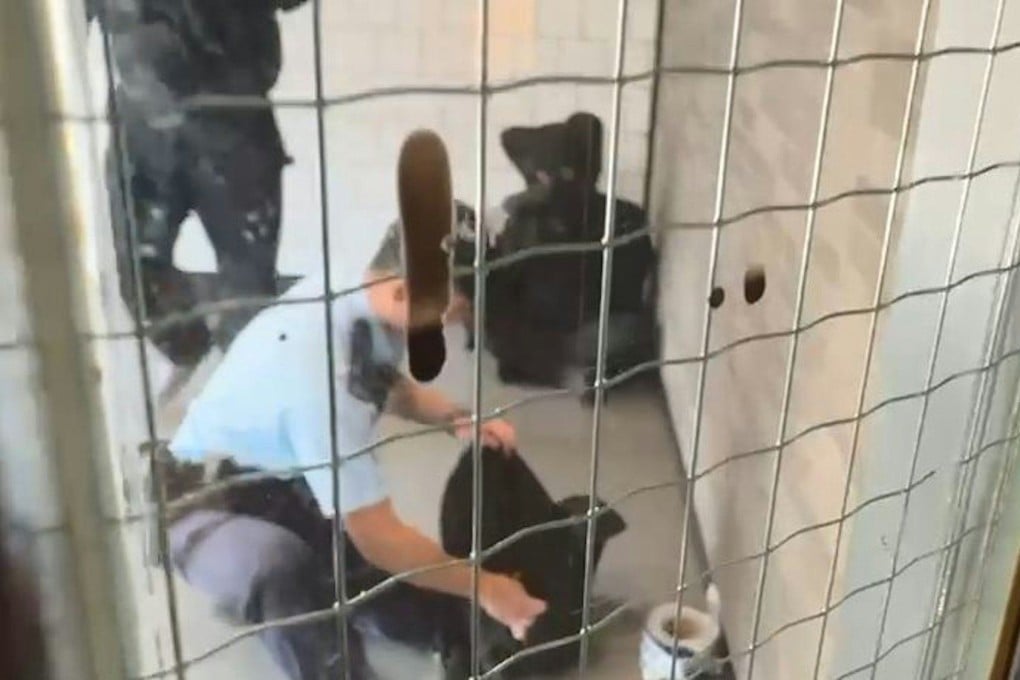 Hong Kong police have arrested a man wielding a knife near a McDonald’s branch in Tsuen Wan. Photo: Handout