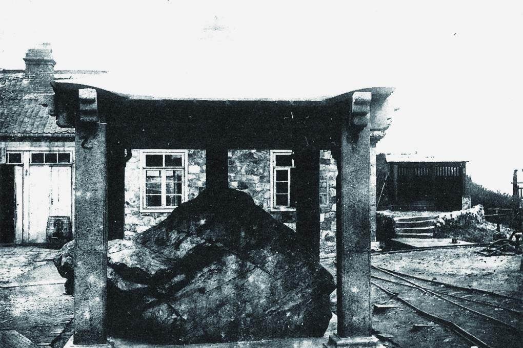The Tang Honglu Well Stele pictured at its original site in Lushun in the early 20th century. Photo: Handout