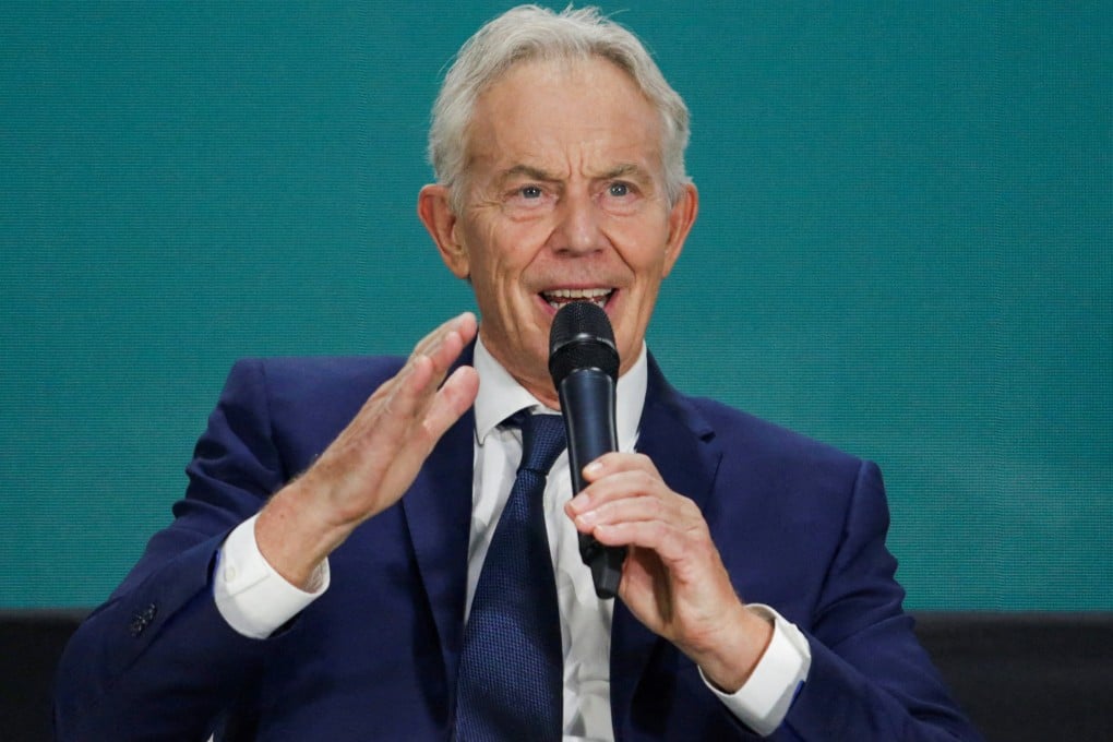 Former British prime minister Tony Blair speaks at the International Bali Airshow in Indonesia in September 2024. Photo: Reuters