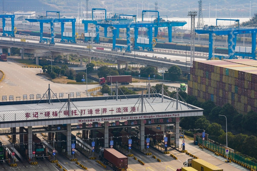 The Chuanshan area of Ningbo-Zhoushan Port is seen in China’s Zhejiang province. Port authorities said it had surpassed 40 million TEU in container throughput by early December. Photo: Xinhua