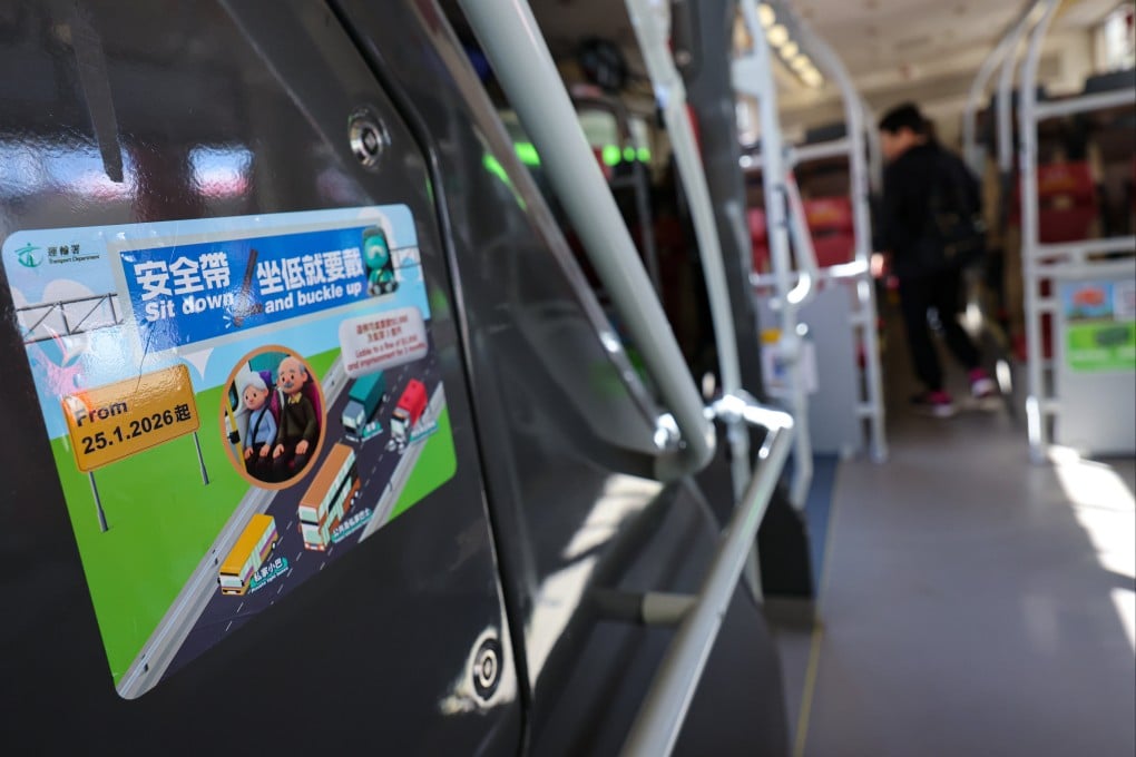 From January 25, all passengers on various modes of public and private transport in Hong Kong will be required to wear seat belts. Photo: Jelly Tse