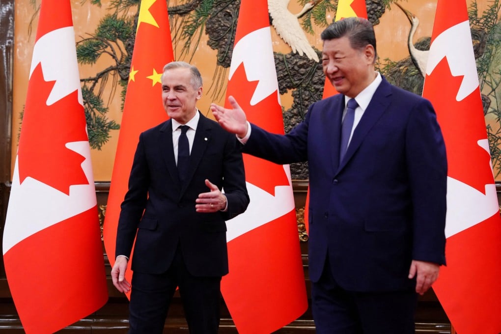 Canadian Prime Minister Mark Carney meets Chinese President Xi Jinping at the Great Hall of the People in Beijing, China, on January 16.  Photo: Reuters