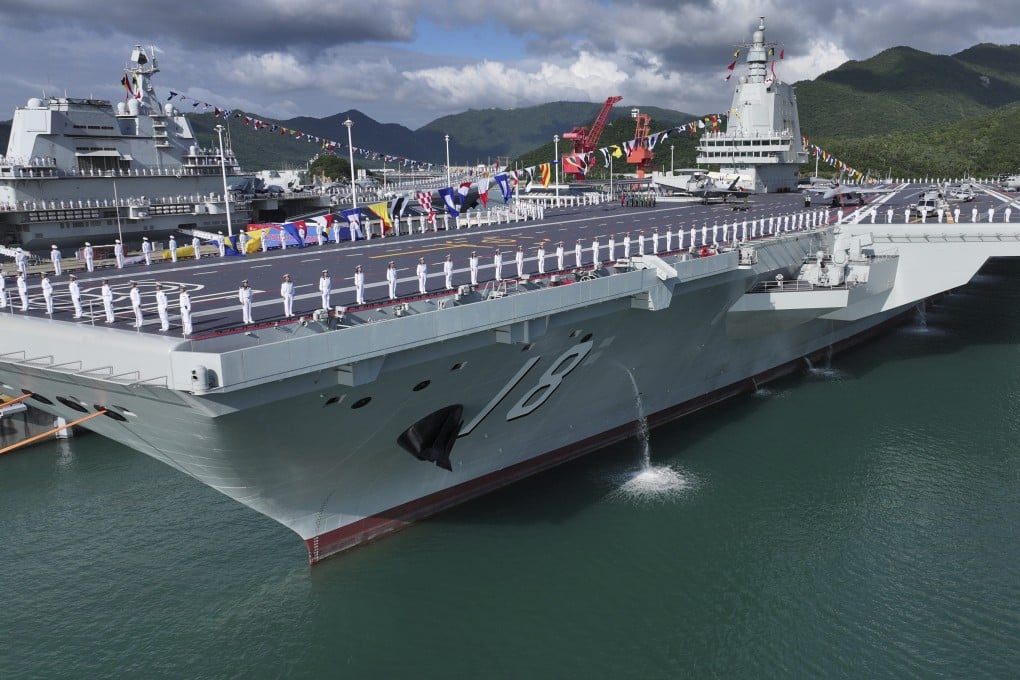 The Fujian, China’s first domestically designed aircraft carrier, is the world’s largest conventionally powered warship. Photo: Xinhua