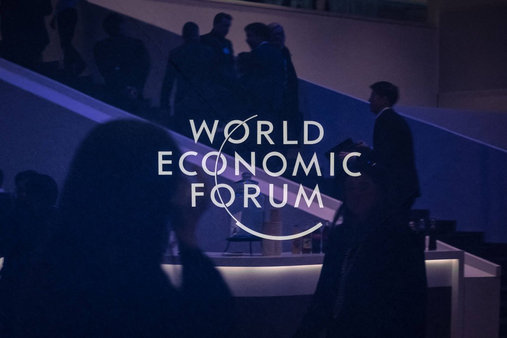 A sign of the World Economic Forum (WEF) in Davos, Switzerland, on January 20, 2025. Photo: AFP