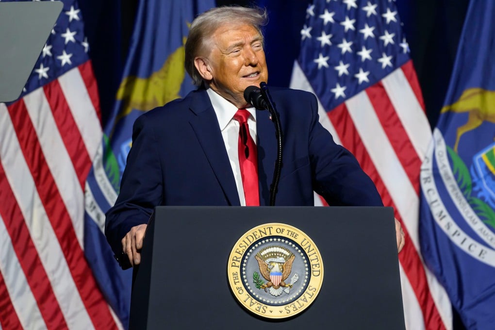 US President Donald Trump speaks during a meeting of the Detroit Economic Club on January 13. Photo: TNS