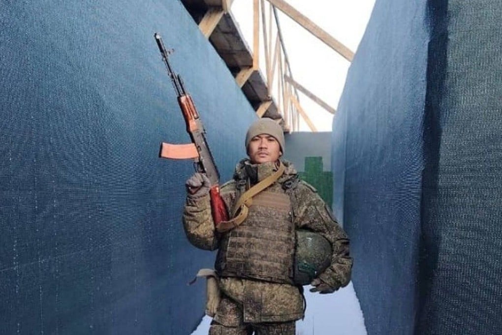 Image circulating on social media showing former Indonesian police officer Muhammad Rio after he joined Russia’s Wagner Group. Photo: Handout