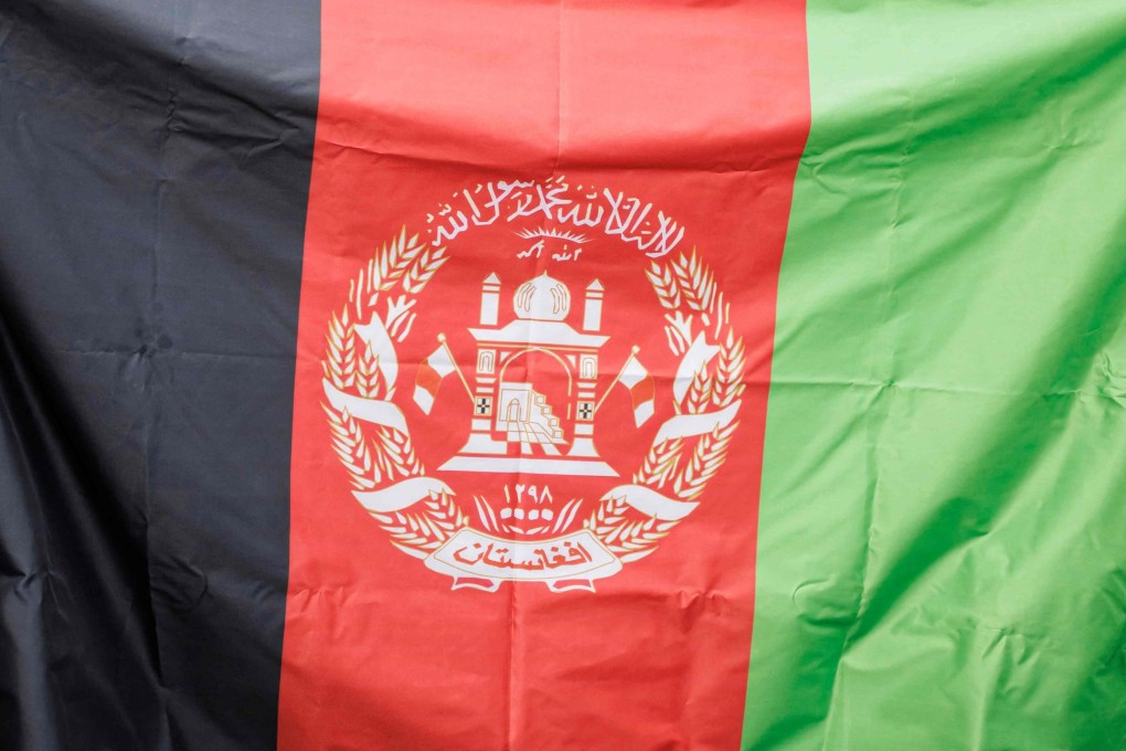 The Afghan flag. On Monday, seven people were killed in an explosion at a Chinese restaurant in the capital Kabul. Photo: AFP