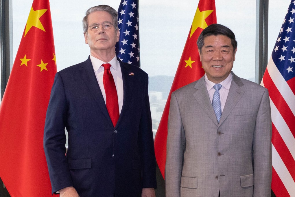Chinese Vice Premier He Lifeng (right) meets US Treasury Secretary Scott Bessent in Kuala Lumpur, Malaysia in October 2025. Photo: Xinhua