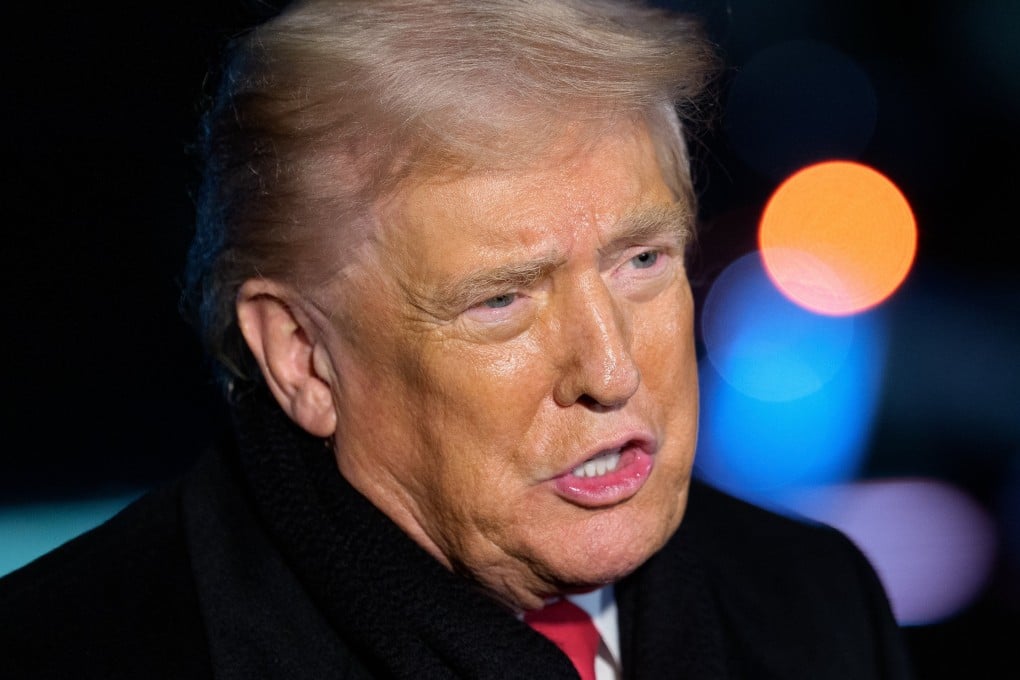 US President Donald Trump speaks to the media on the South Lawn of the White House on Monday. Photo: EPA