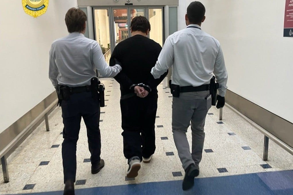 One of the suspects who was caught with child sexual abuse material on his electronic device. Photo: Australian Border Force