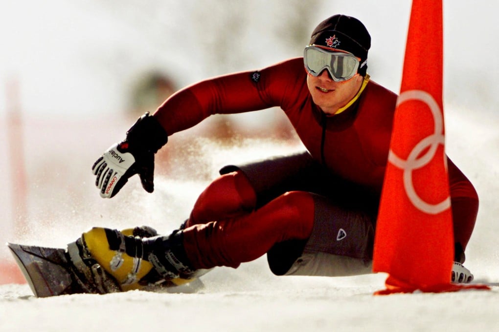 Ryan Wedding during a practice run for the men’s parallel giant slalom at the 2002 Winter Games. Photo: Reuters
