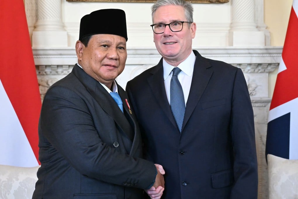 Indonesian President Prabowo Subianto (left) meets UK Prime Minister Keir Starmer meets in 10 Downing Street on Tuesday. Photo: dpa
