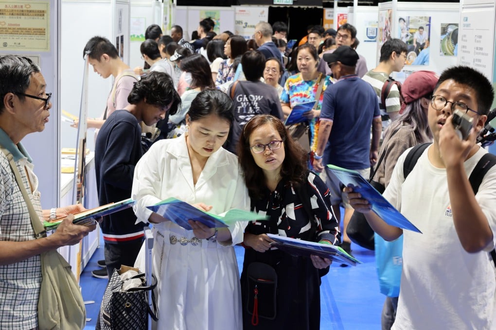 People attend the Building a Multicultural Workplace Job Fair at MacPherson Stadium in Mong Kok on July 24. Photo: Nora Tam