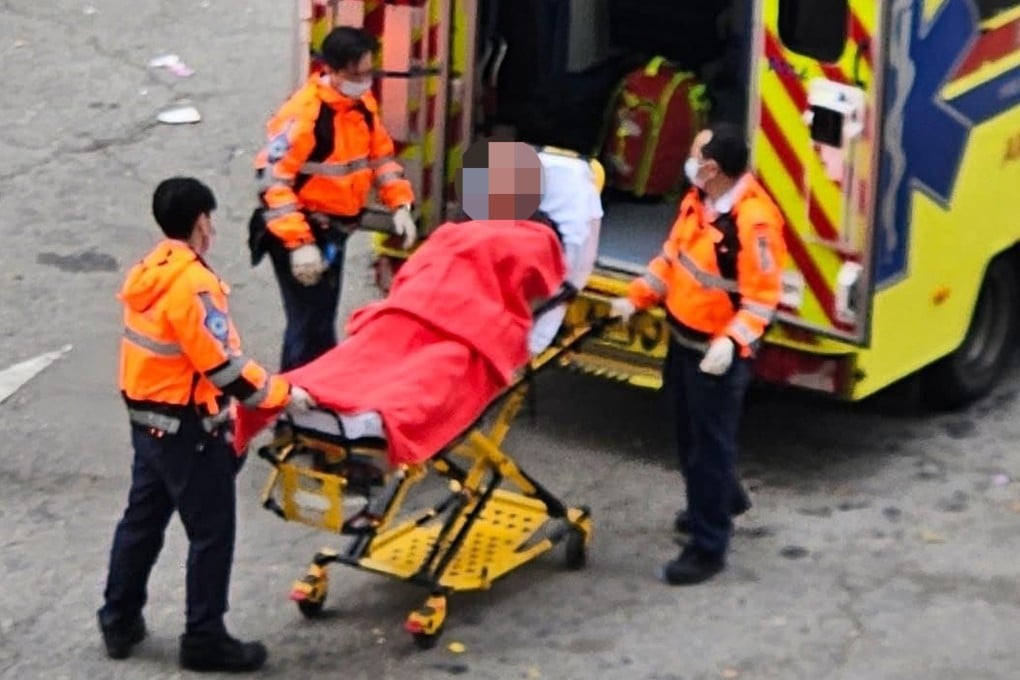 Medical staff rush to send an injured person to hospital following the attack. Photo: Handout