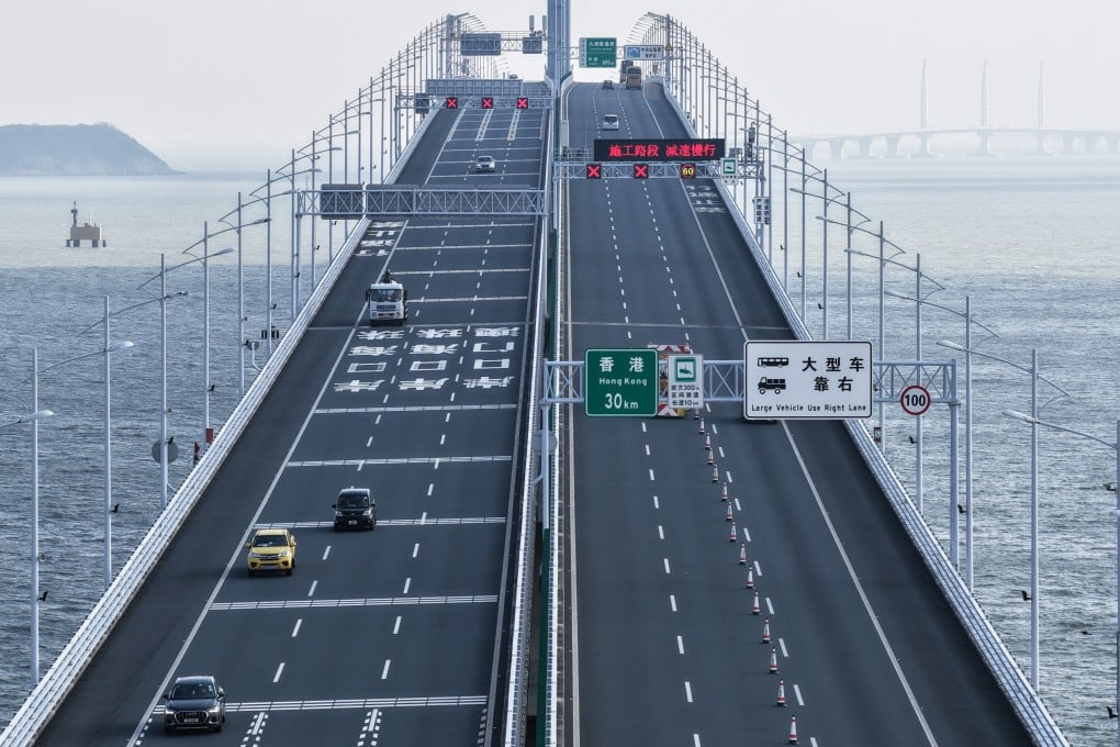 The scheme utilises the Hong Kong-Zhuhai-Macau Bridge to grant mainland drivers access to Hong Kong. Photo: Xinhua