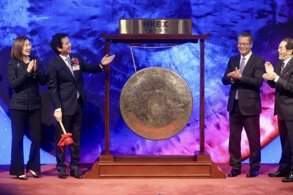 A view of Biren Technology’s listing ceremony in Hong Kong on January 2, 2026. Photo: Jonathan Wong