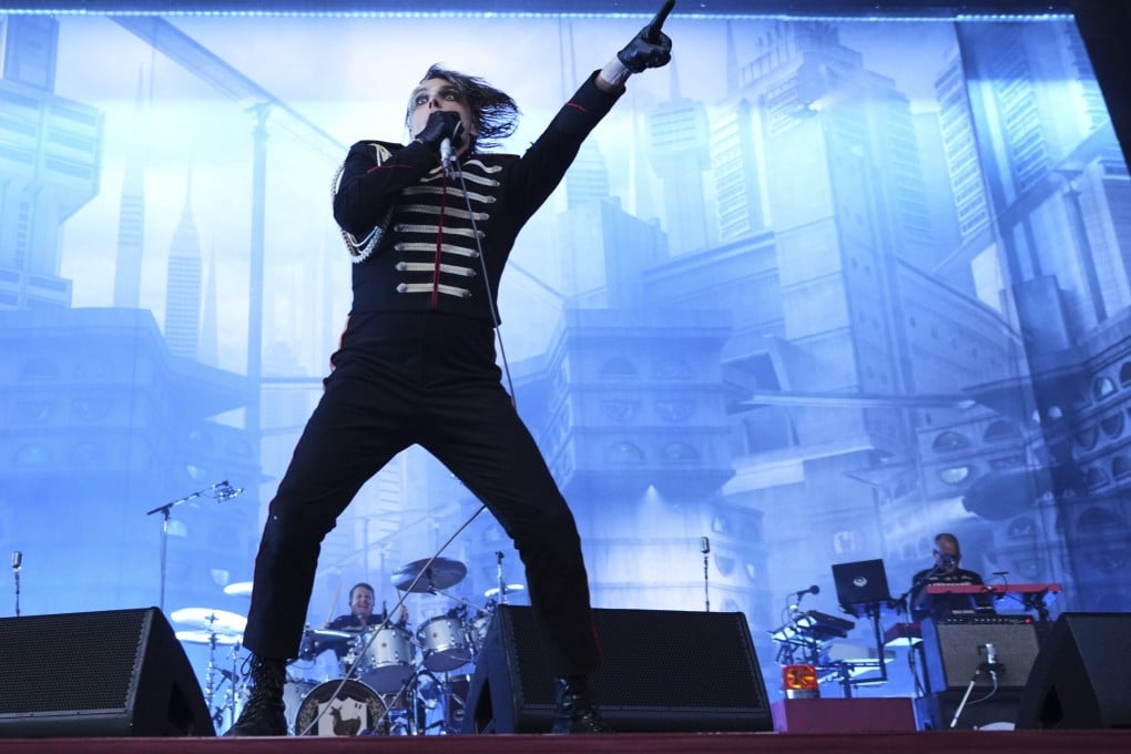 Gerard Way of My Chemical Romance performs during the opening night of the band’s “Long Live the Black Parade” tour on July 11 in Seattle. Photo: AP