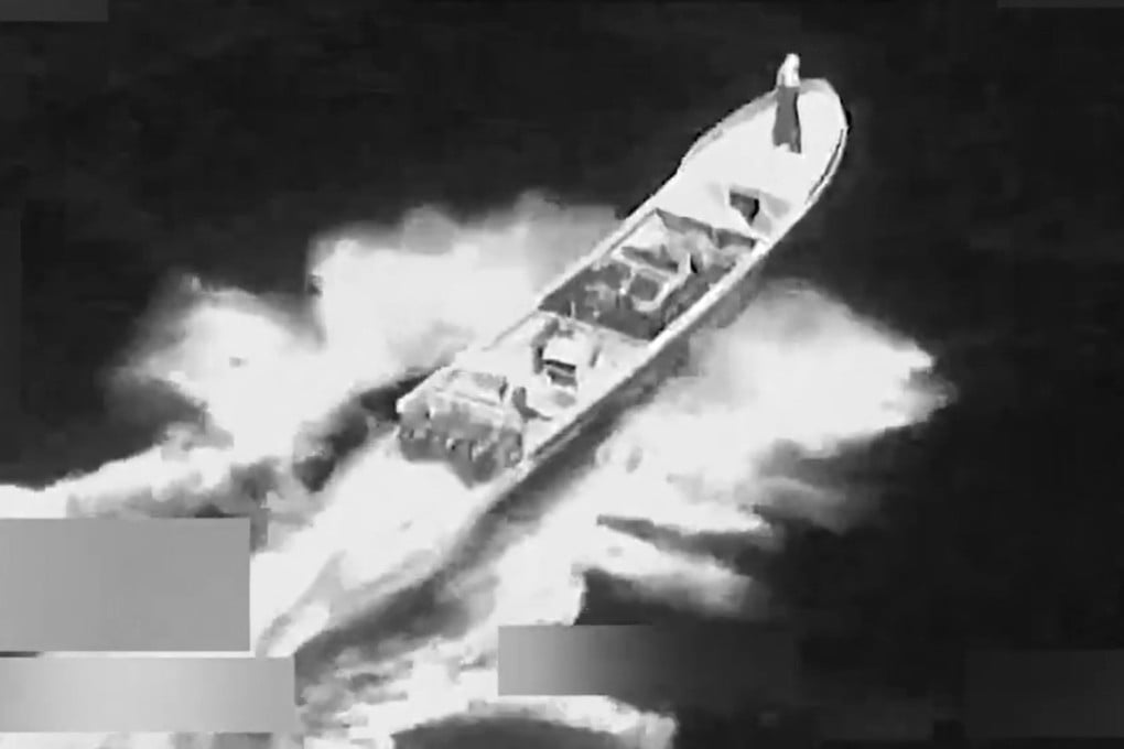 Footage posted by US Southern Command on Friday shows a boat moving through the water before exploding in flames. Image: X/Southcom