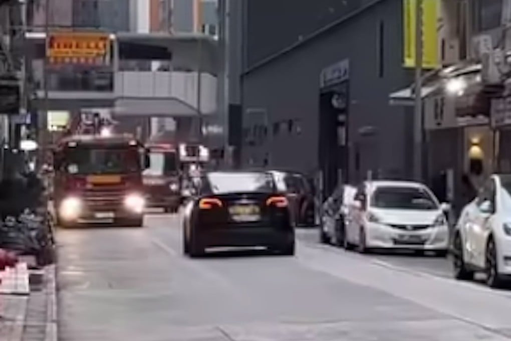 Lawmaker Judy Chan was filmed driving on Jaffe Road in Wan Chai. Photo: Handout