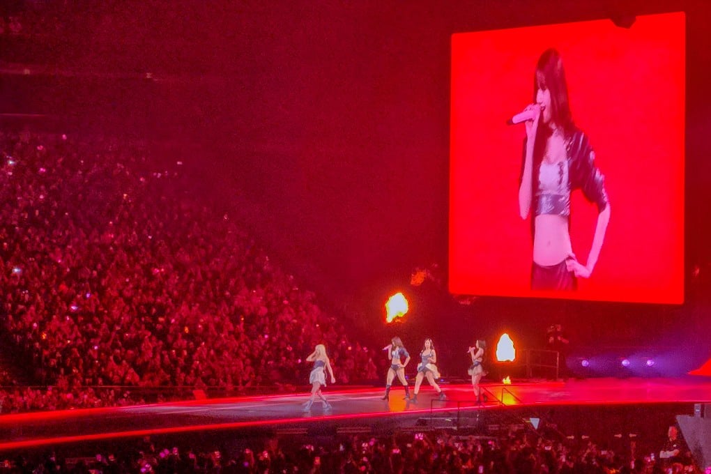 Blackpink take to the stage at Hong Kong’s 50,000-seat Kai Tak Stadium. Photo: Jess Ma