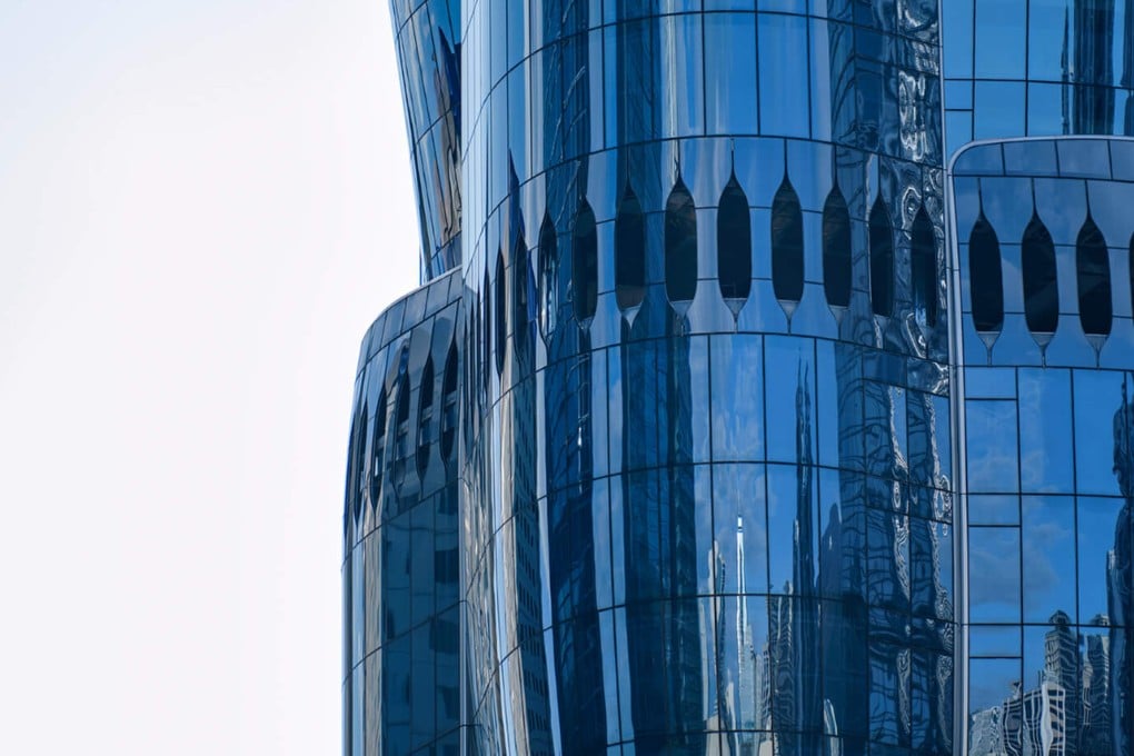 A view of The Henderson’s curved glass facade. Photo: Handout