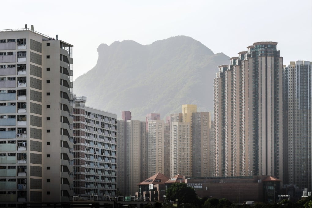 A view of residential buildings in front of Lion Rock Hill on April 15, 2025. Photo: Dickson Lee