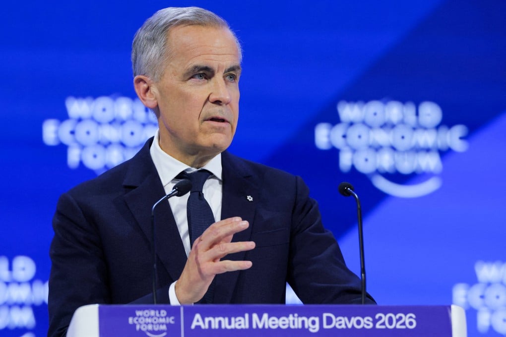Canadian Prime Minister Mark Carney speaks during the 56th annual World Economic Forum meeting in Davos, Switzerland, on January 20. Photo: Reuters