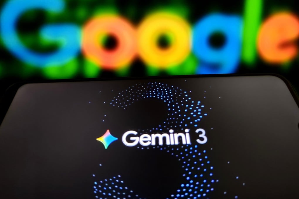 A Gemini 3 logo is displayed on a smartphone screen on November 19, 2025. Photo: CFOTO/Future Publishing/Getty Images