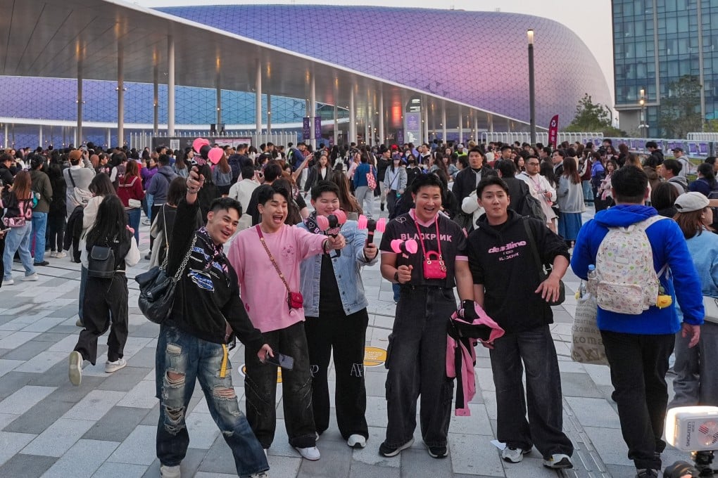 Blackpink fans outside Kai Tak Stadium before the show. Photo: Elson Li
