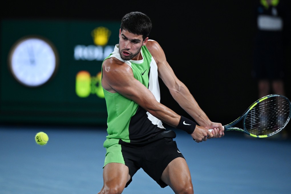 Spanish world No 1 Carlos Alcaraz brushed aside home hope Alex de Minaur at Rod Laver Arena on Tuesday. Photo: Xinhua