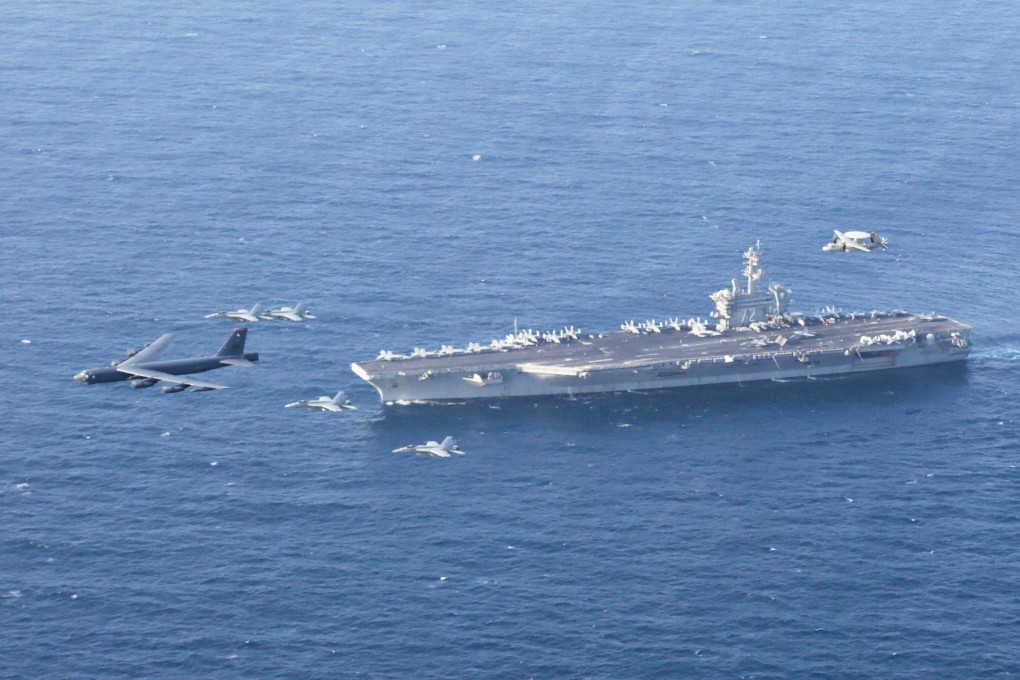 The USS Abraham Lincoln carrier in the Arabian Sea. Photo: Mass Communication Specialist 1st Class Brian M Wilbur / US Navy via AP