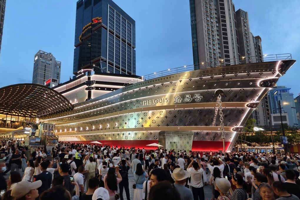 Louis Vuitton has opened a new ship-shaped flagship store in central Shanghai, as luxury group LVMH doubles down on the Chinese market. Photo: Getty Images