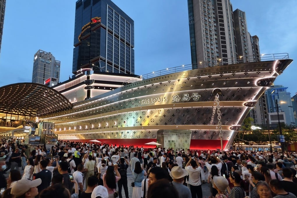 Louis Vuitton has opened a new ship-shaped flagship store in central Shanghai, as luxury group LVMH doubles down on the Chinese market. Photo: Getty Images