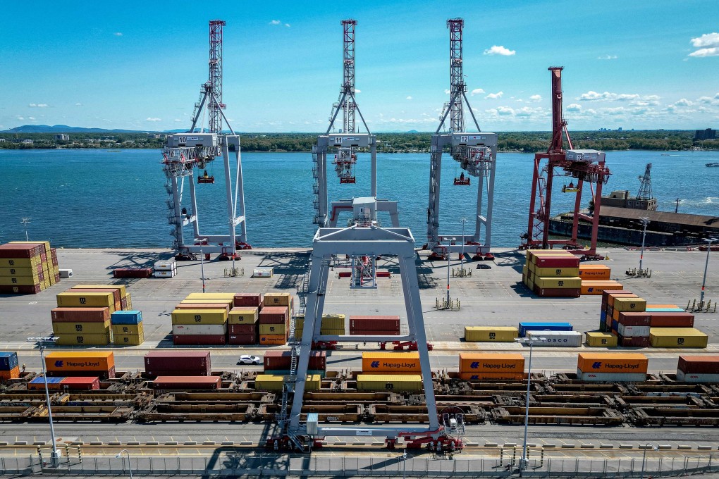 Shipping containers are stacked at a port in Montreal, Quebec, Canada, on August 1, 2025. While the unravelling of globalisation has been a major theme for some time, the primacy of national security and geopolitics is a relatively new phenomenon that is reshaping the global economy and markets. Photo: AFP