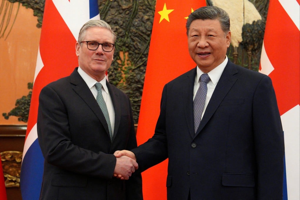 Britain’s Prime Minister Keir Starmer shakes hands with President Xi Jinping, ahead of a bilateral meeting in Beijing on January 29. Photo: Reuters
