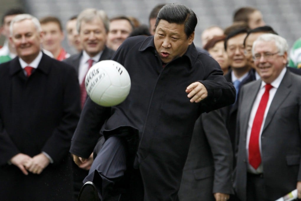 Chinese President Xi Jinping’s enthusiasm for football was on display during a visit to Ireland’s Croke Park in 2012, when he was vice-president. Photo: Reuters